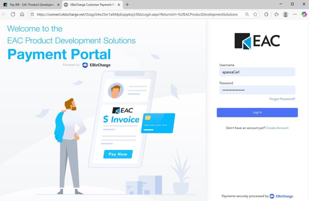 EAC Payment Portal – EAC Product Development Solutions